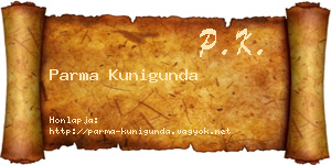 Parma Kunigunda névjegykártya